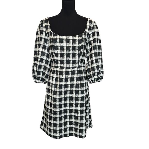 chloe kristyn Dresses & Skirts - New ~ CHLOE KRISTYN ~ Scoop Neck Checked Midi Dress Size 10 Plaid FALL